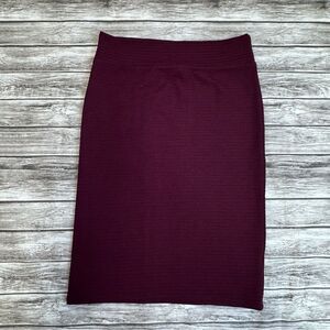 Sparkle & Fade Women's Pencil Skirt Plum Purple M Med Medium Lightweight Stretch